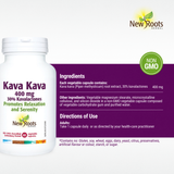 Kava Kava 400 mg 30% Kavalactones 60 Veggie Caps