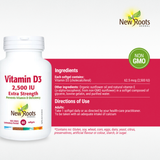 Vitamin D3 2,500 IU Extra Strength 60 Softgels