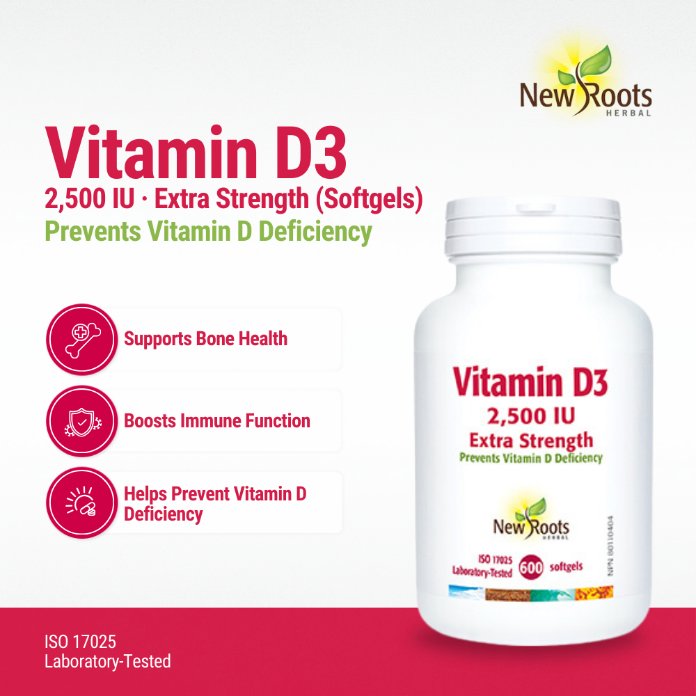 Vitamin D3 2,500 IU Extra Strength 600 Softgels