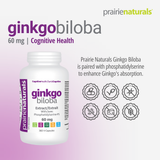 Ginkgo Biloba Extract 60 mg with Phosphatidylserine 360 Veggie Caps