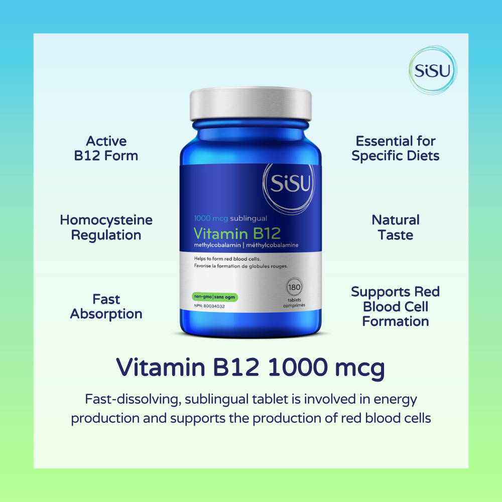 Vitamin B12 1000 mcg Methylcobalamin, 180 Tabs