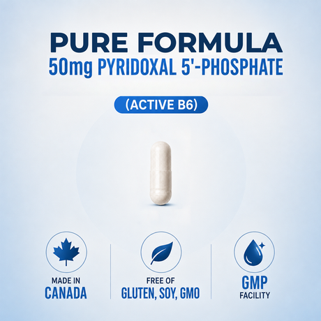 P5P Vitamin B6 50mg 120 Veggie Capsules