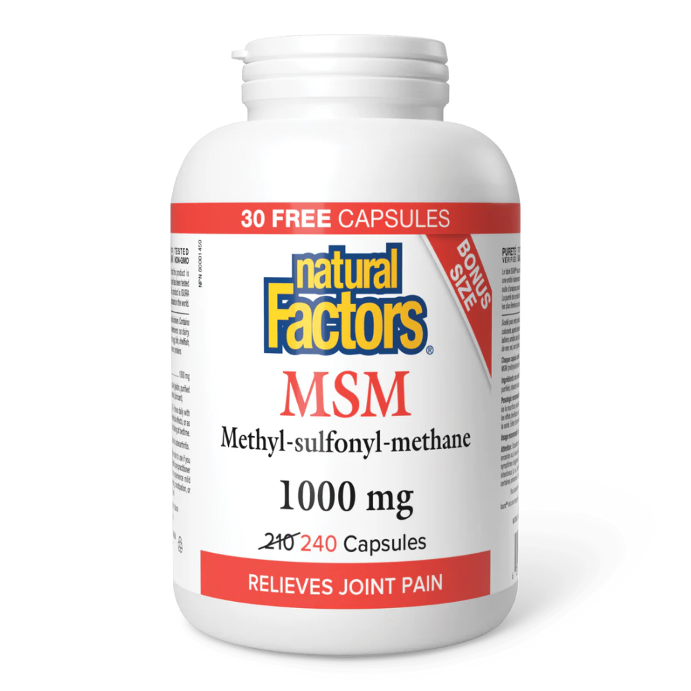 MSM Methyl-sulfonyl-methane 1000 mg, 240 Capsules